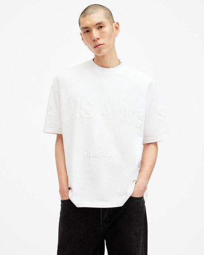 Biggy Oversized Logo Print T-Shirt optic white