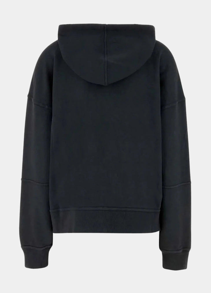 Men's white cotton sweatshirt with print on the back
