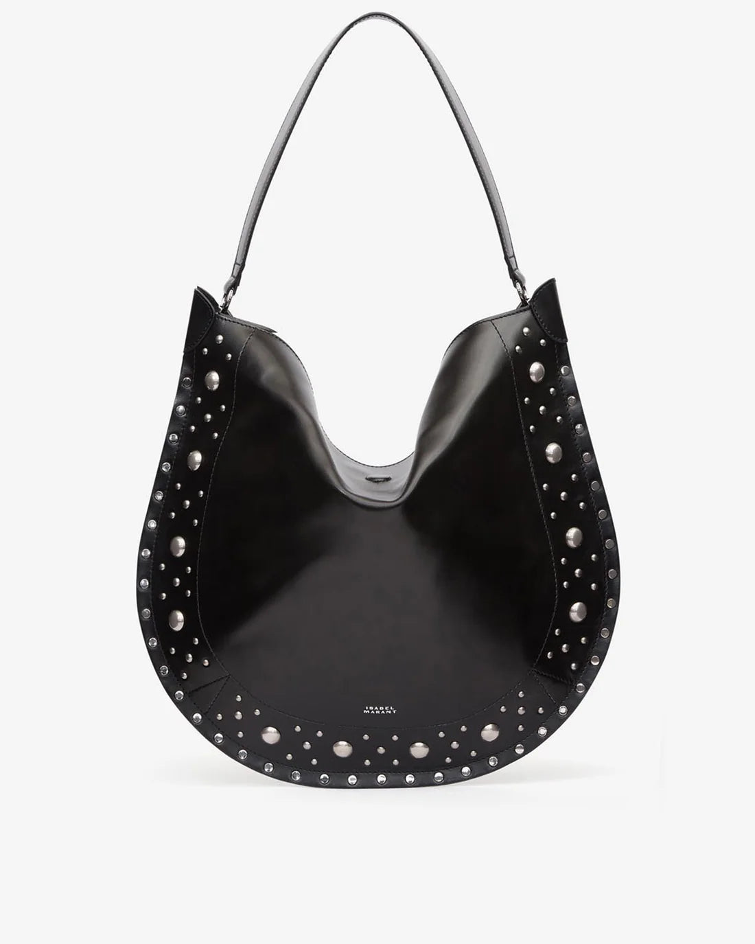 oskan hobo soft shoulder bag in studded leather