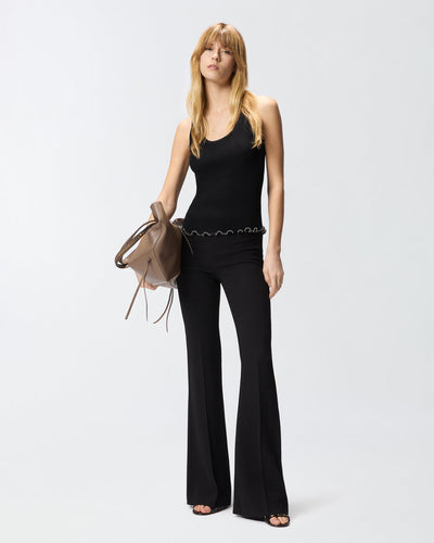 Ribbed vest top with logo
