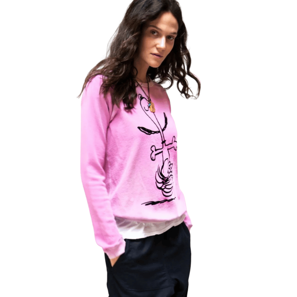 BASICGOODNESS happy dance snoopy raglan - pinklight