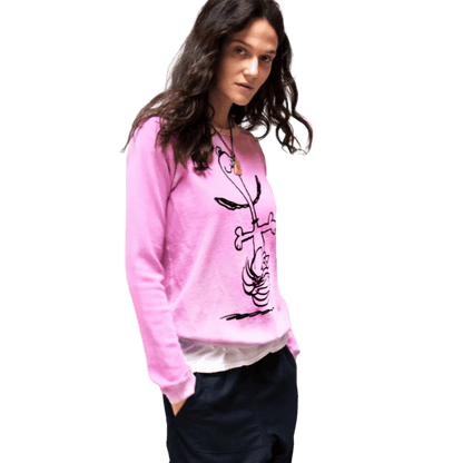 BASICGOODNESS happy dance snoopy raglan - pinklight