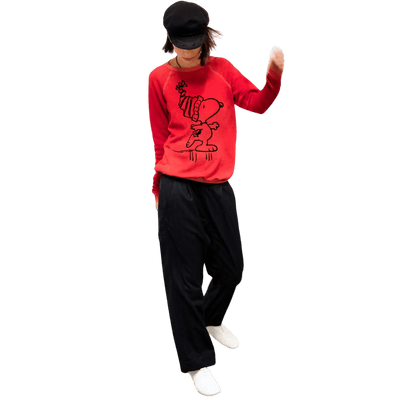 Basicgoodness Happy Dance Snoopy Raglan - Red