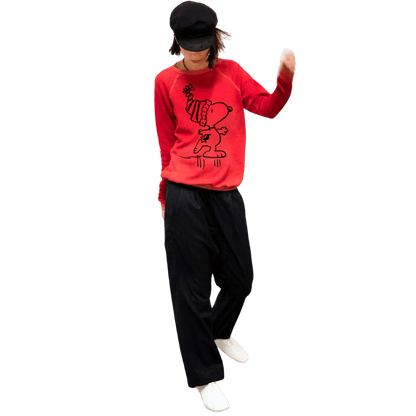 BASICGOODNESS happy dance snoopy raglan - red