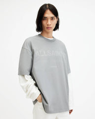 Laser Crew Neck Logo Oversized T-Shirt