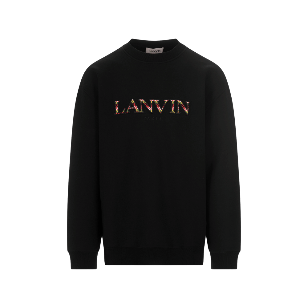 Curb logo embroidered sweatshirt - black