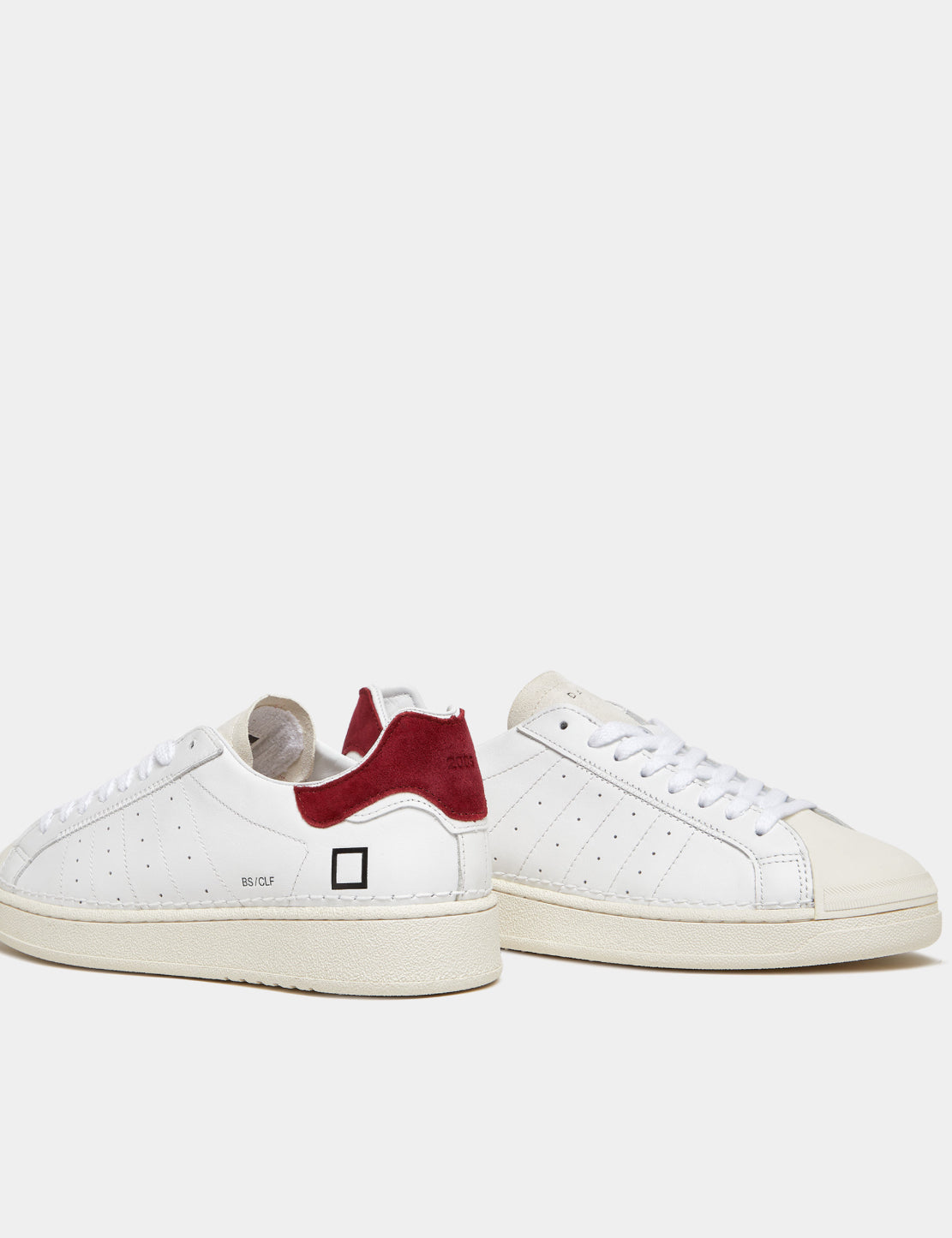 Base calf white-Bordeaux