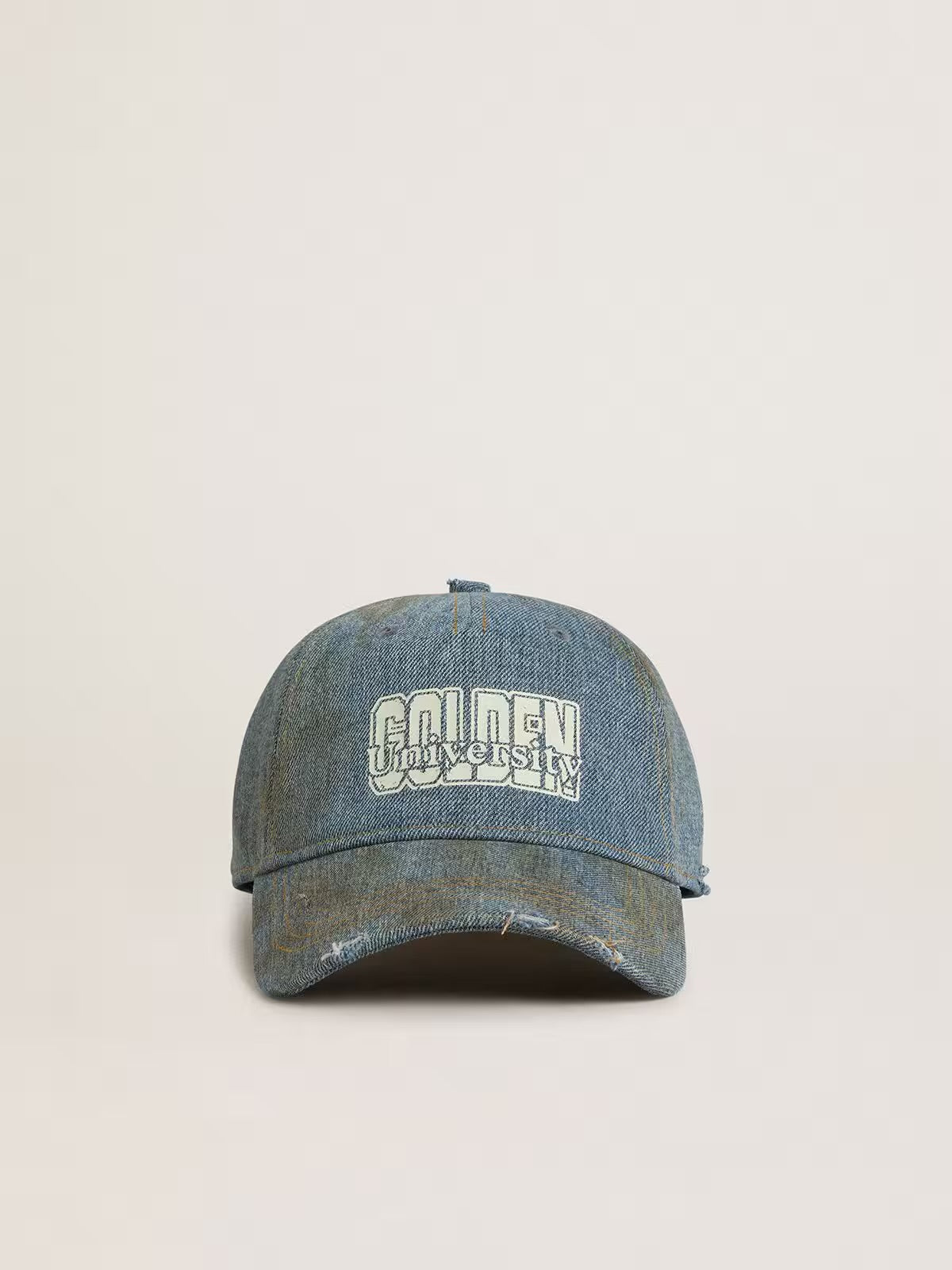Denim-colored cotton baseball cap with a lived-in finish – Remind
