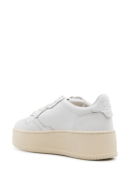 Medalist platform leather sneakers