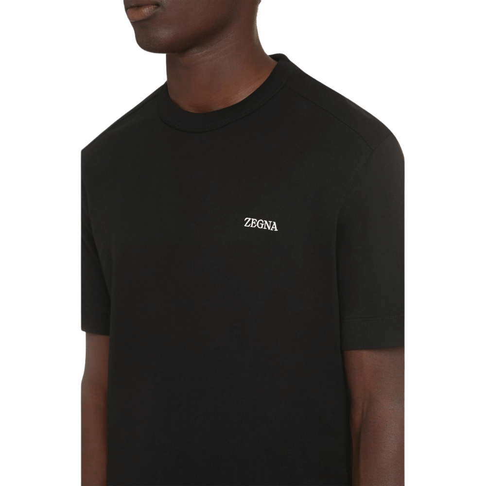 Mini Logo Print T Shirt - Black