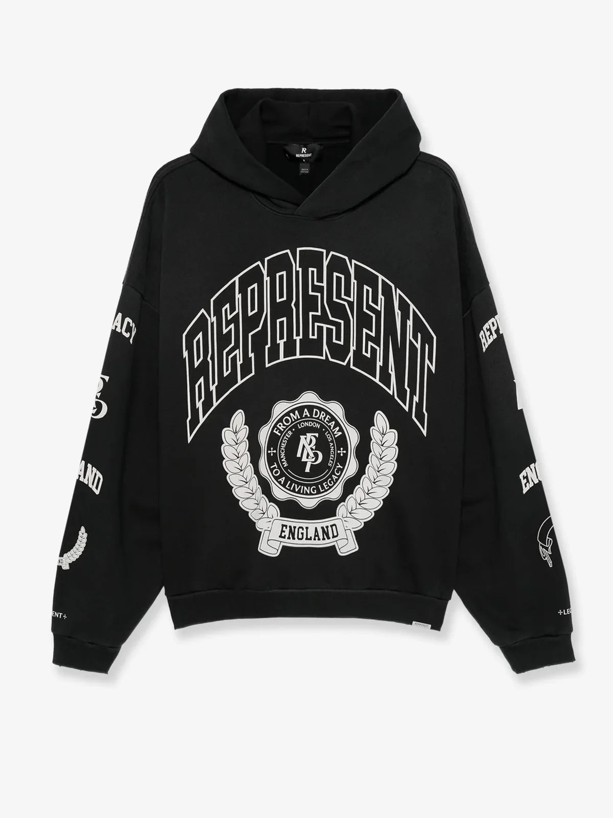 EPRESENT LEGACY CREST HOODIE STAINED BLACK
