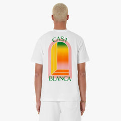 Gradient arch logo printed tee