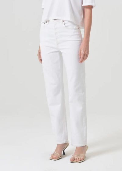90'S Pinch Waist High Rise Straight In Marshmellow