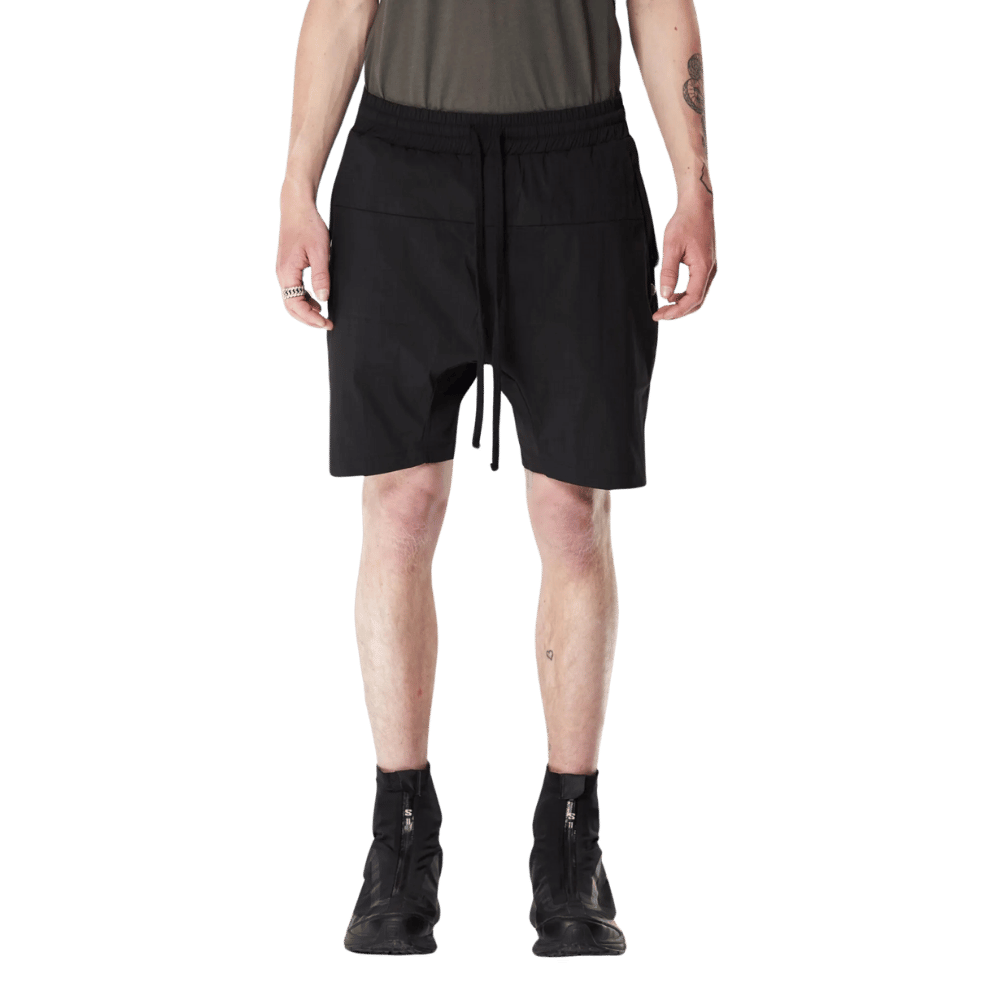 drop crotch shorts - black