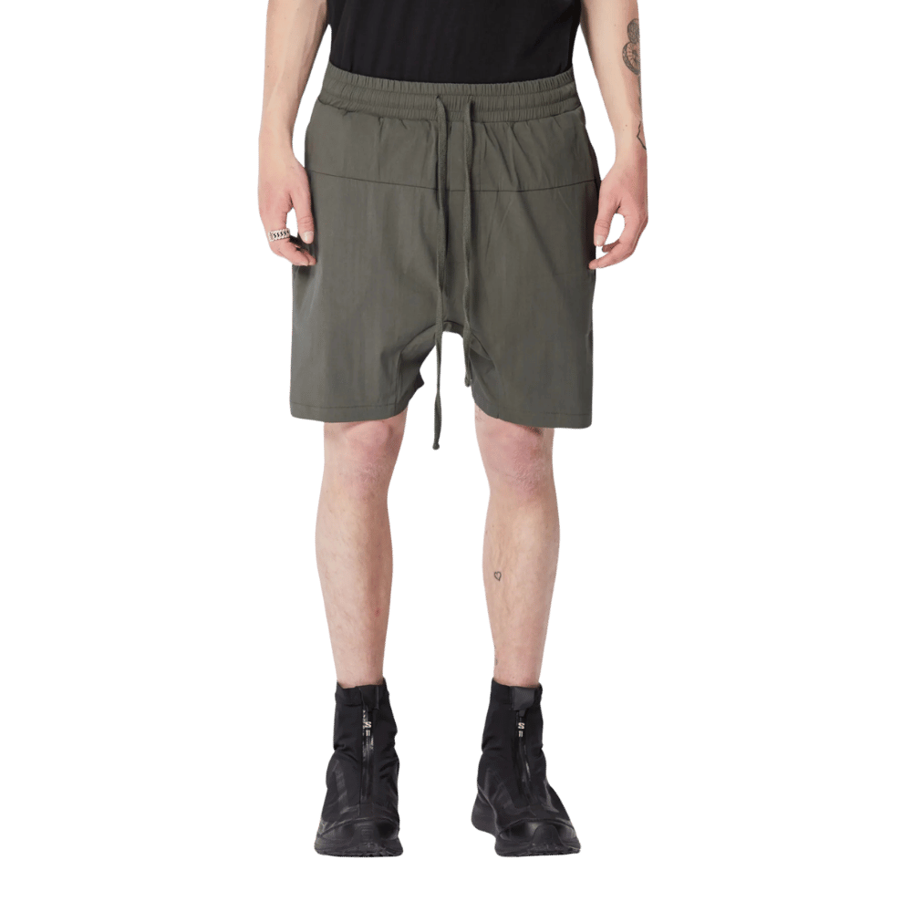 drop crotch shorts - green