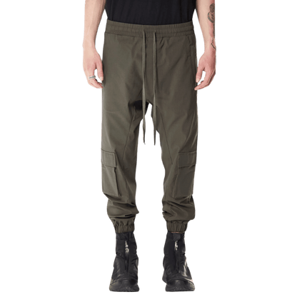 3d back pocket trousers - green