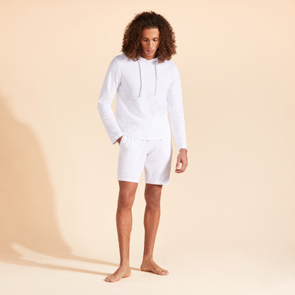 BERMUDA SHORT EN ÉPONGE HOMME white