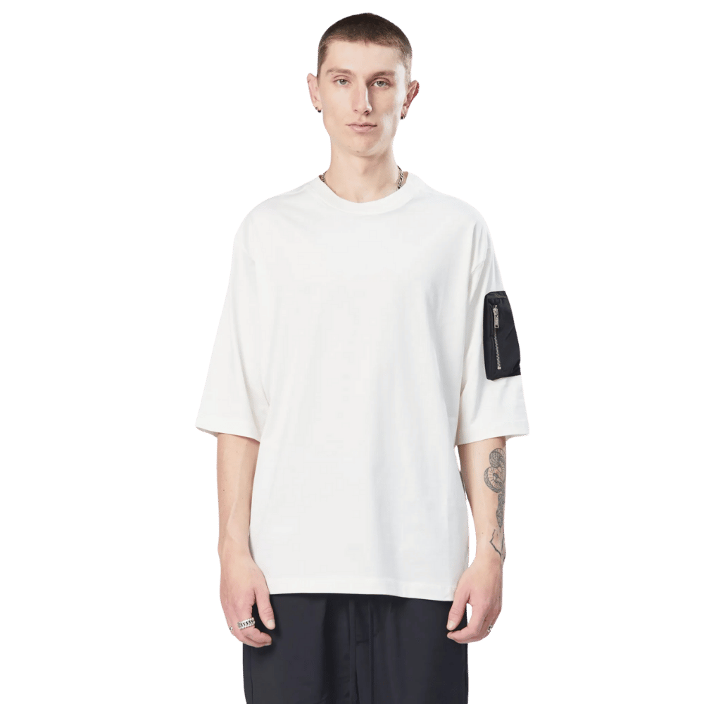 Side pocket tee - cream