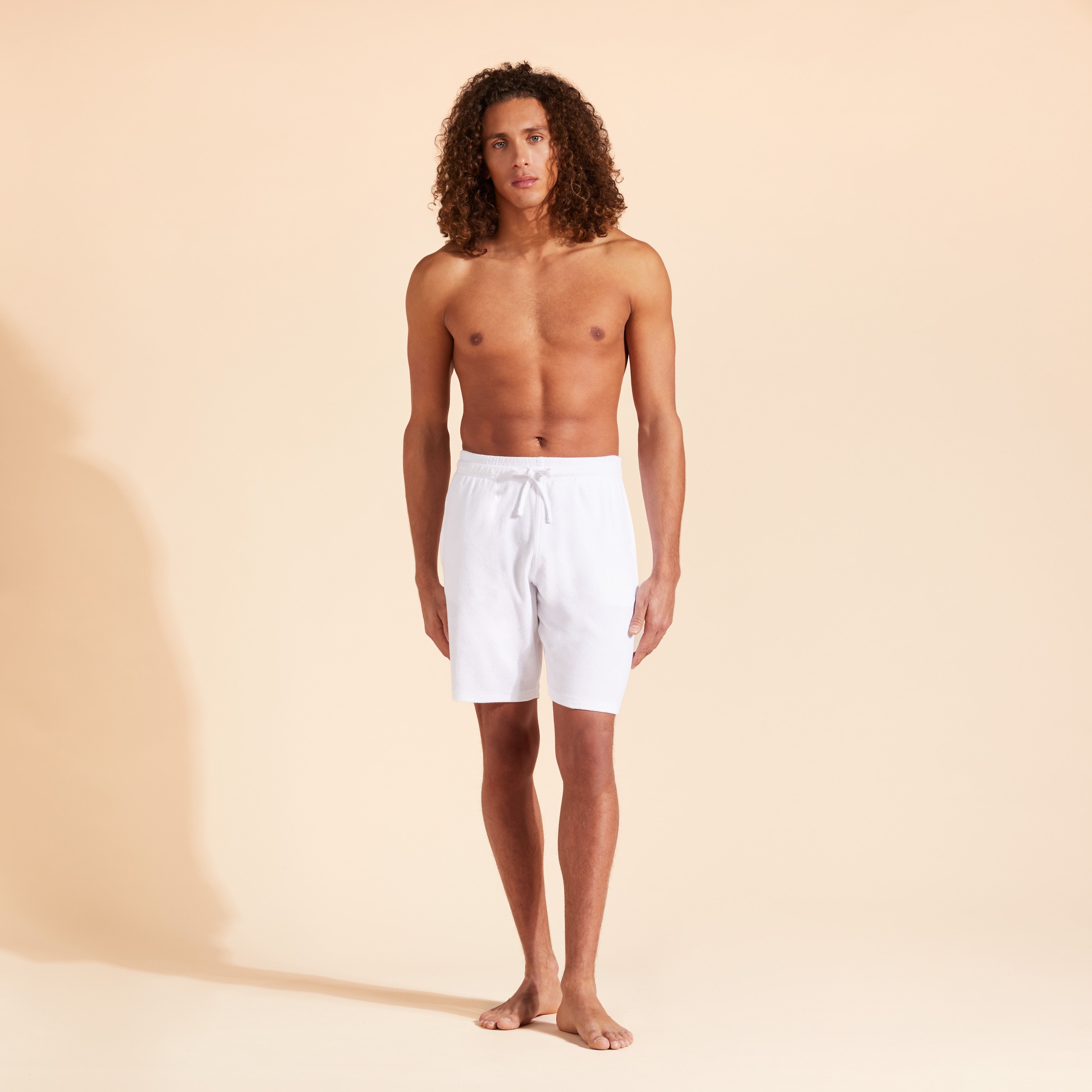 BERMUDA SHORT EN ÉPONGE HOMME white