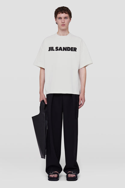 Men’s oversized logo print tee - white