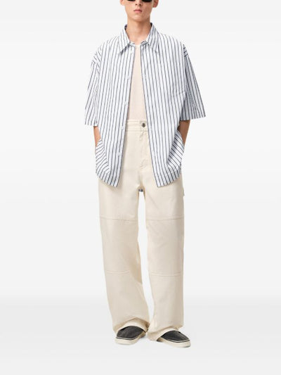 striped cotton short-sleeve Ami De Coeur wide shirt