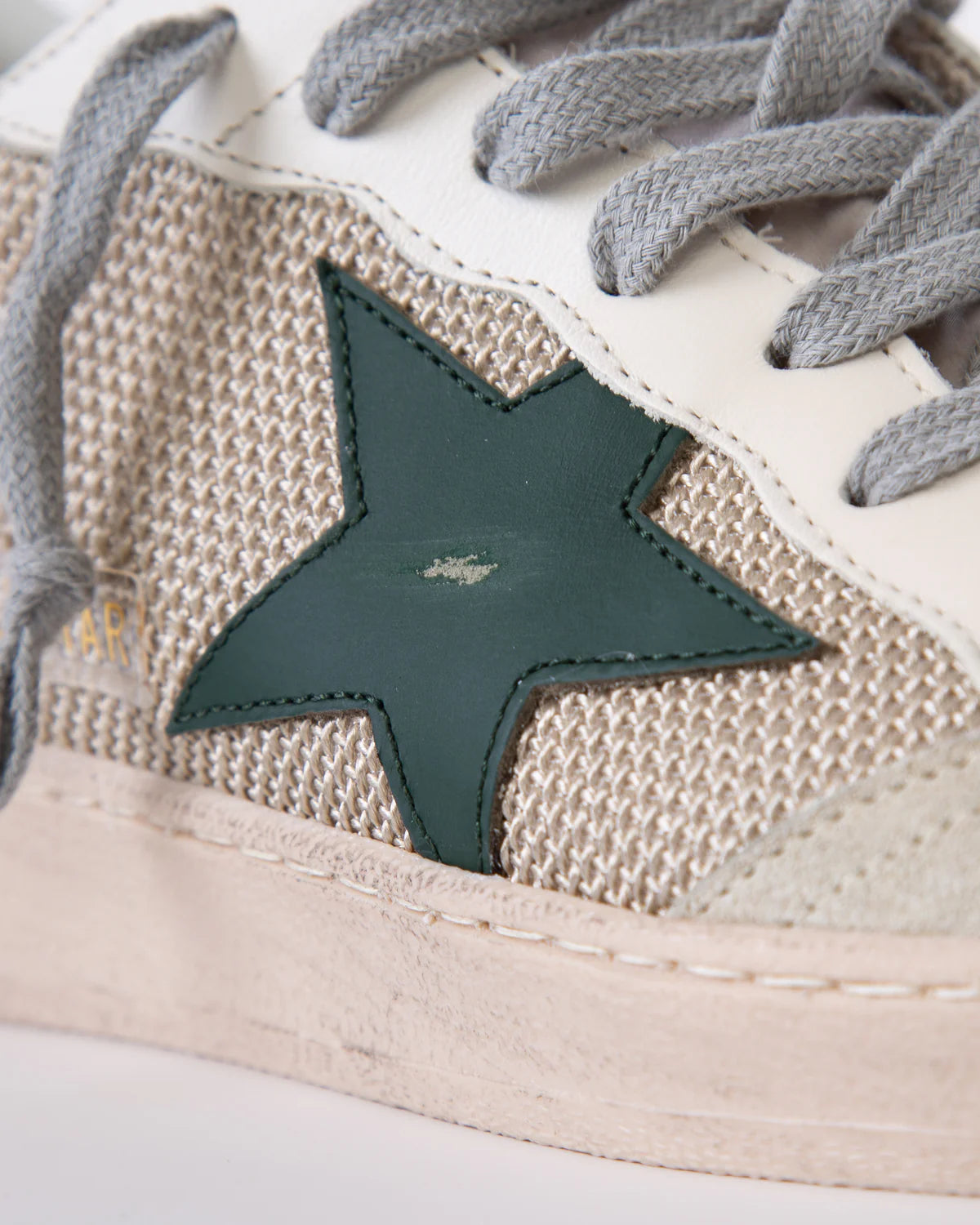 GOLDEN GOOSE WHITE MILK/MARBLE/GREEN/SILVER/WHITE BALLSTAR SNEAKERS