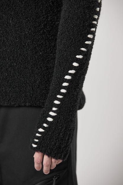 Curley alpaca knit - black