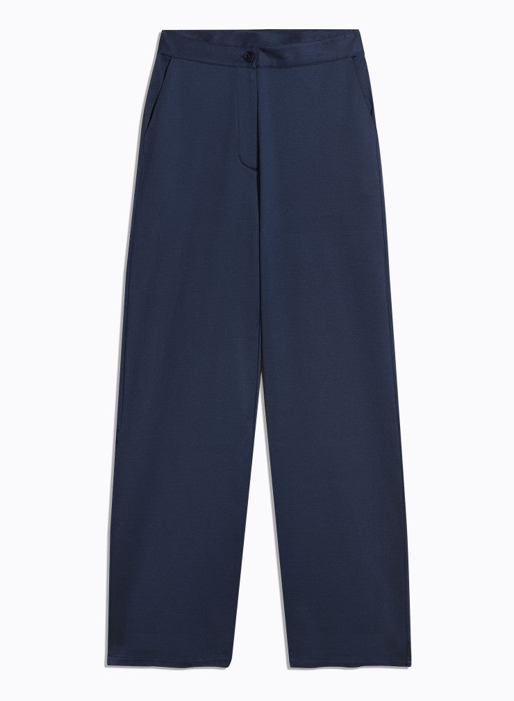 Pants in Organic Cotton - Marine