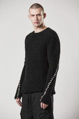 Curley alpaca knit - black