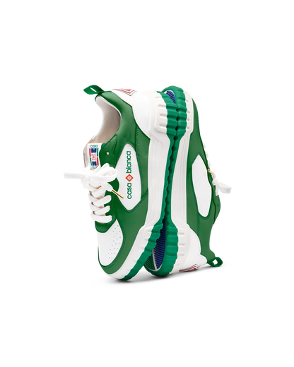 MENS THE COURT GREEN & WHITE SNEAKER