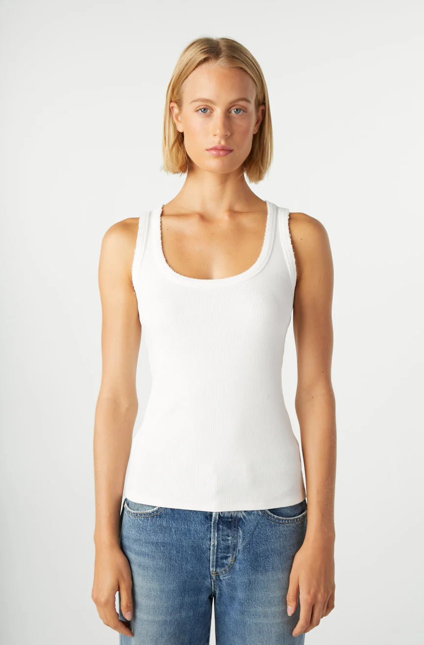 Angel rib tank - white
