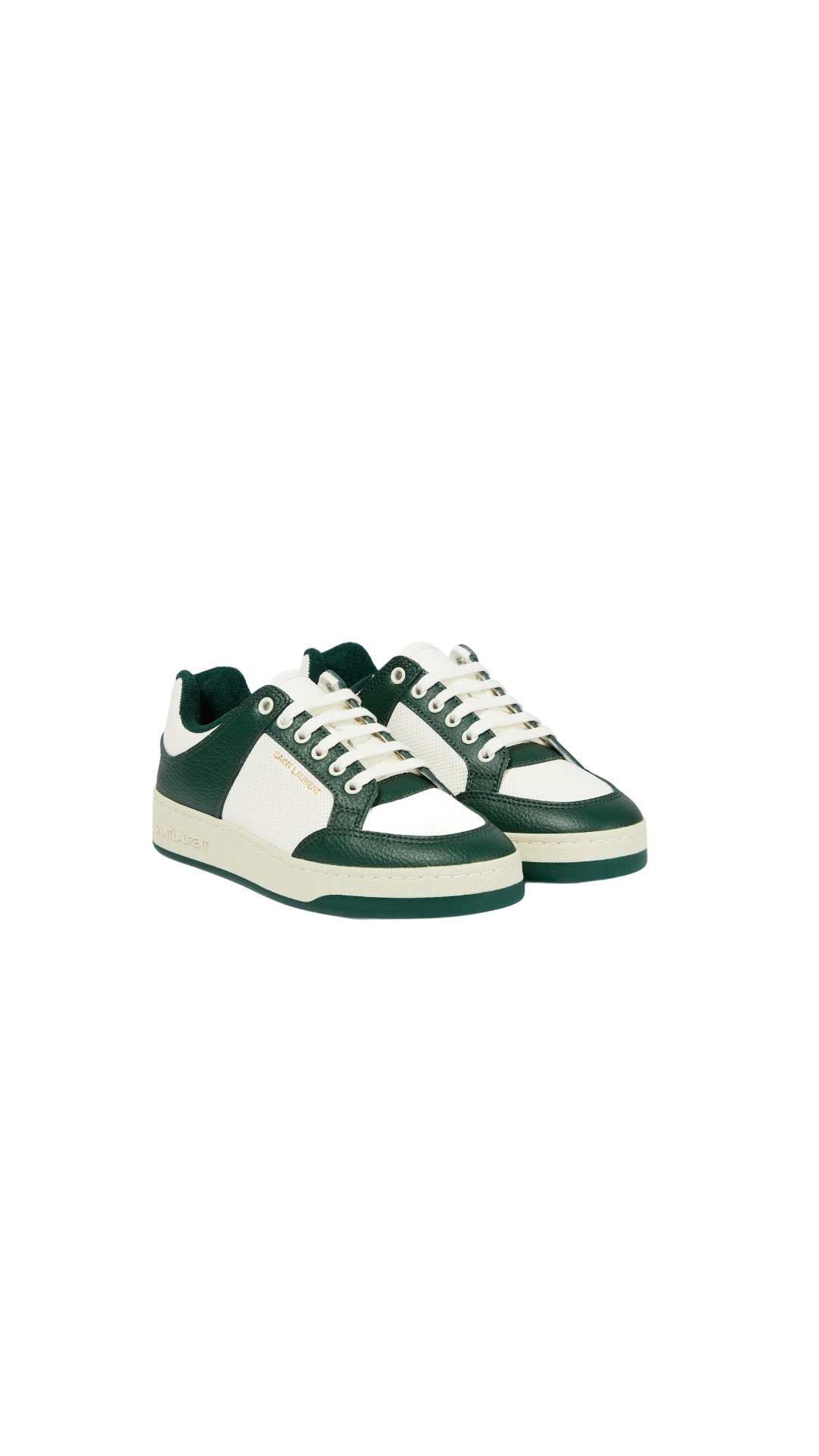 Sl/61 Green Leather And Suede Sneakers