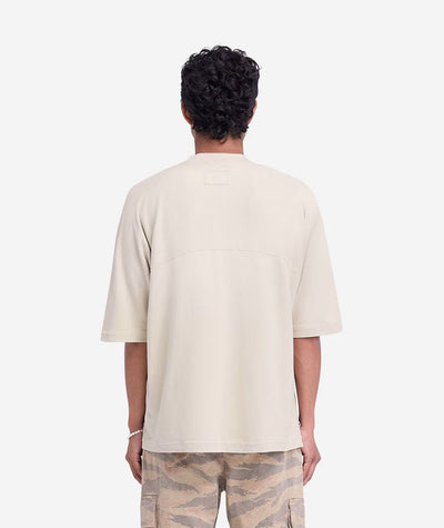Stepped Hem T-Shirt - Oat