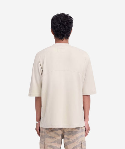 Stepped hem t-shirt - oat