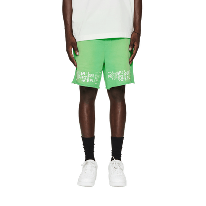 Glitch green sweatshorts