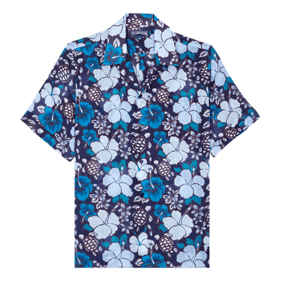Men Bowling Linen Shirt Tropical