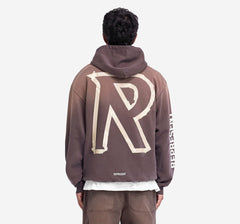 Masking tape initial hoodie - ceder