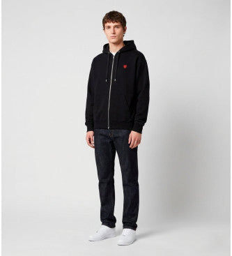 omme Des Garçons Play double heart-patch hoodie