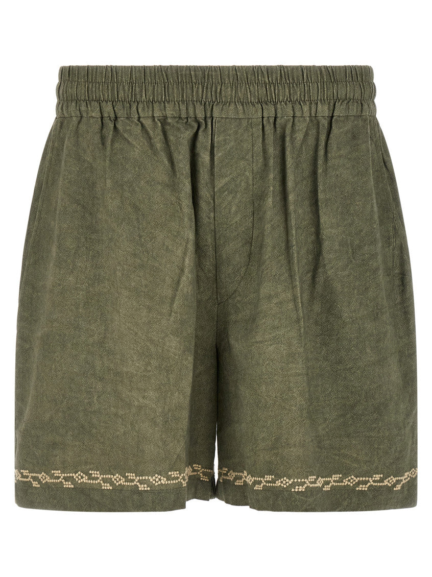 Isabel Marant Green Zilan Bermuda Shorts