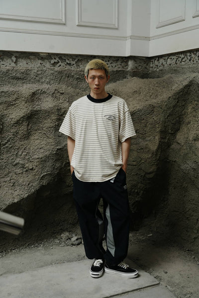 LAPIVIMA STRIPED T-SHIRT - WHITE/NAVY