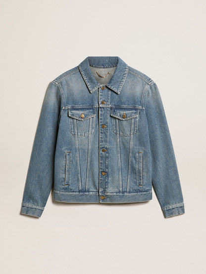 Men’s denim jacket with medium wash