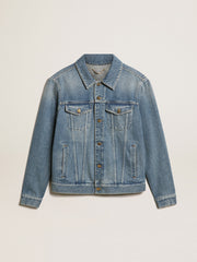 Men’s denim jacket with medium wash