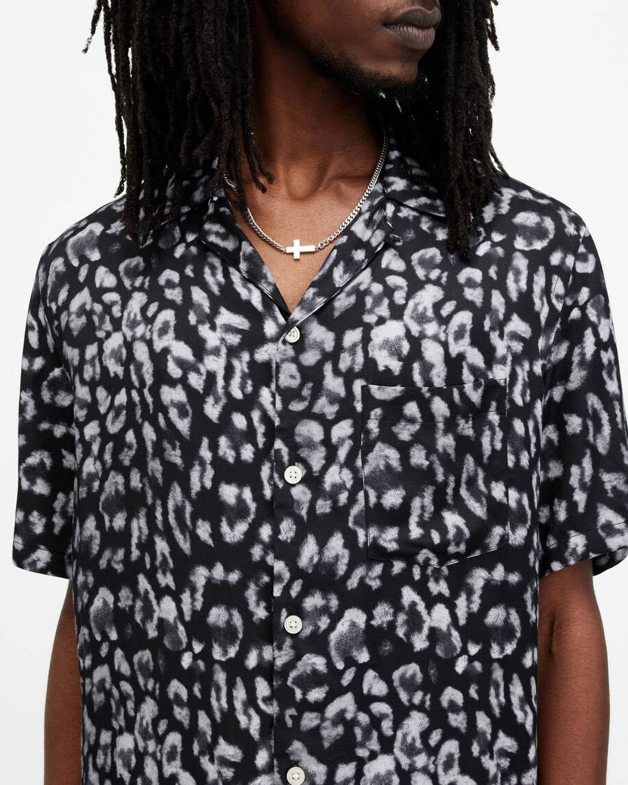 Leopaz Leopard Print Relaxed Fit Shirt