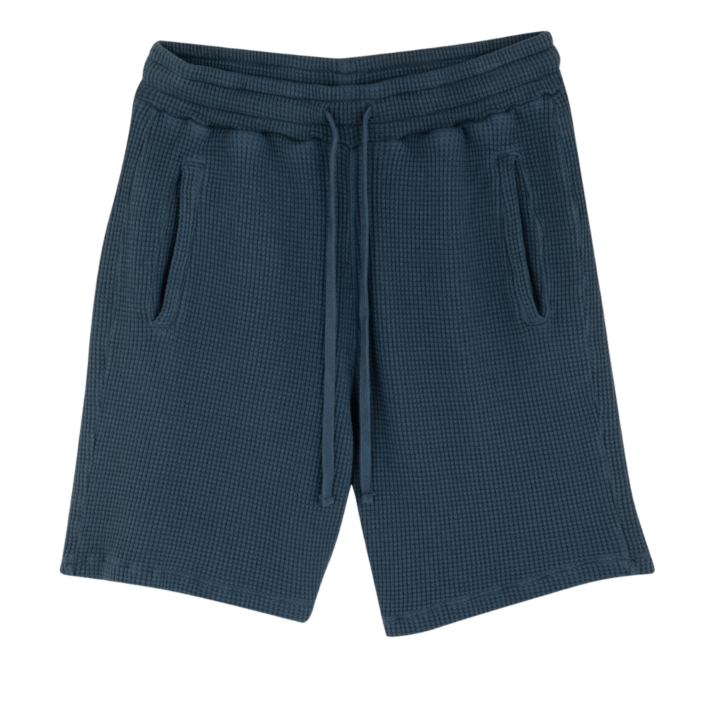 Made waffle navy shorts