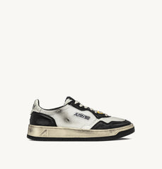SUPER VINTAGE LOW SNEAKERS IN MESH AND SUEDE COLOR WHITE AND BLACK