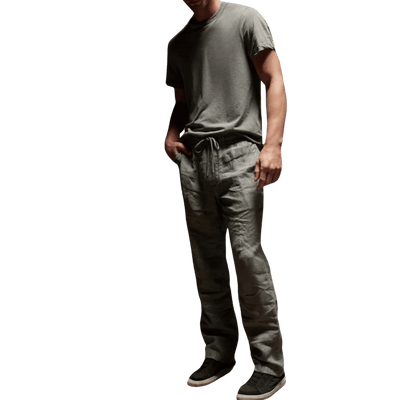 Relaxed Fit Linen Pant - Silver Grey Pigment