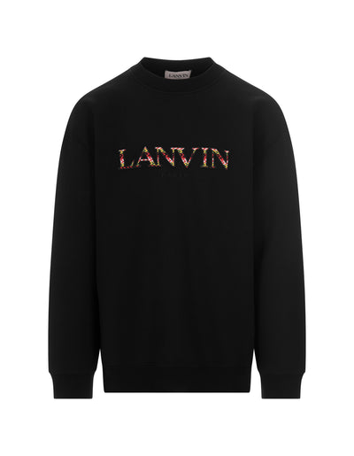 Curb Logo Embroidered Sweatshirt - Black