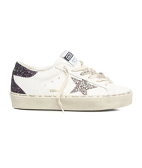 Women's Hi Star in whote leather with sparkly star