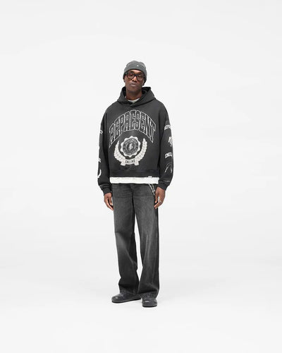 EPRESENT LEGACY CREST HOODIE STAINED BLACK