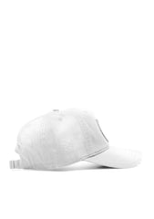 White SHIELD LOGO BASEBALL CAP